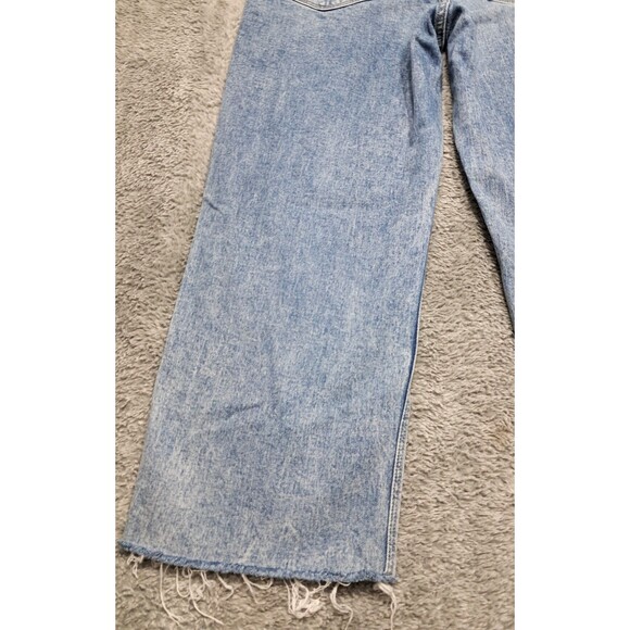 Old Navy Jeans Womens Sz 12 Wide Leg Denim Blue Stretch Extra High Rise - Picture 11 of 13